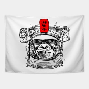 I Need More Space Gaming T-Shirt Astronaut Ape Apparel Tapestry