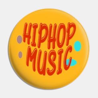 Artdrawing - hiphopmusic on red color Pin