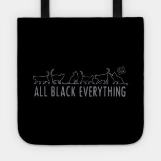 All Black Everything Cats Tote