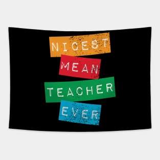 Nicest Mean Teacher Ever - Funny Teacher Meme Tapestry