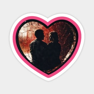 Valentine's Day Lovers Heart Magnet