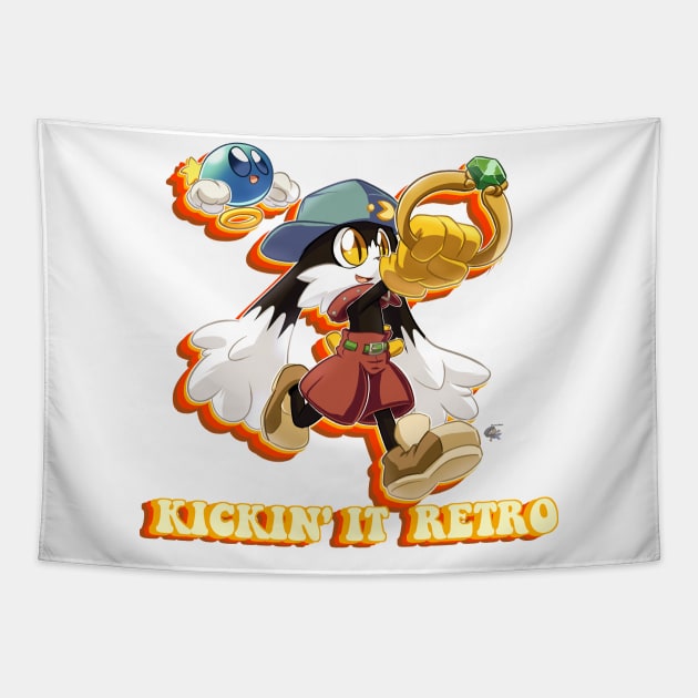 Kickin' it Retro Klonoa Tapestry by corythec