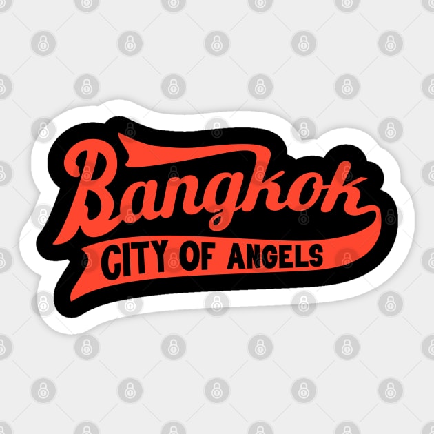 Stylish Bangkok Lettering - Bangkok Lettering - Sticker | TeePublic
