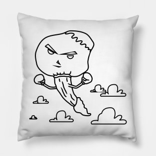 a powerful mushroom superhero Pillow