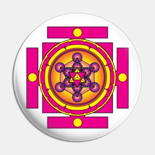 Metatron's Cube Merkaba Mandala Pin