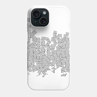 Geometric pattern black and white Phone Case