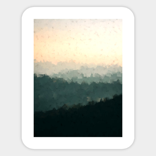 Abstract Art Forest Nature Scenery Forest Art Sticker Teepublic