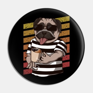 Cool Coffee Pug Pin