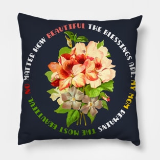 Mother s day, Beautiful flowers for my lovely mom, mother's day Pillow