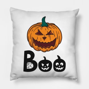 Cute Spooky Pumpkin Design For Halloween Season Pillow