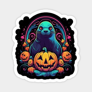 Sea Lion Halloween Magnet