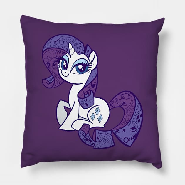 Rarity Pillow by SophieScruggs