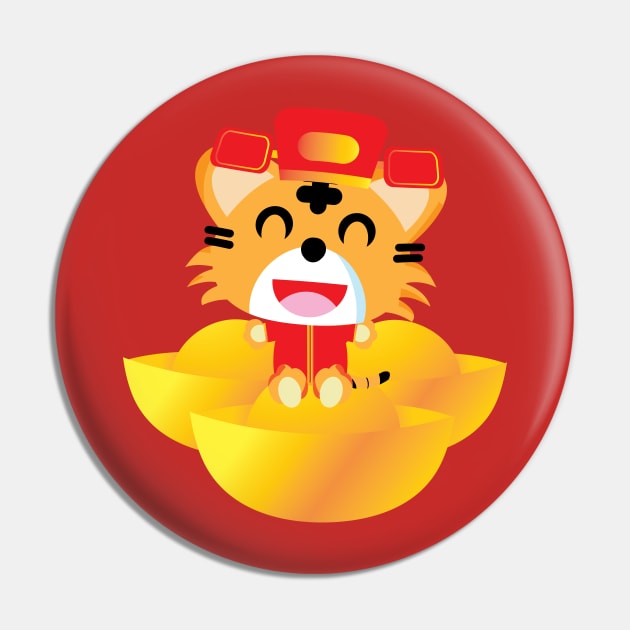 The tiger and  lucky Chinese  word  for celebration  or new year concept Pin by Sabai Art