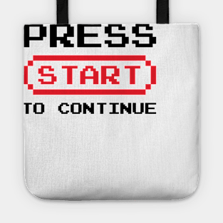 Press Start to Continue Tote