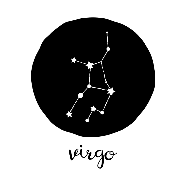 Virgo Zodiac Constellation Astrological Sign Celestial Art Design by tortagialla