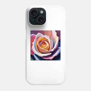 Subtle Rainbow Color Washed Rose Phone Case