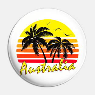 Australia Retro Sunset Pin