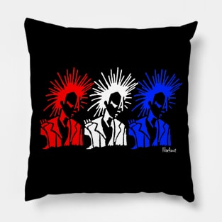 Punk Patriots Red White Blue by Blackout Design Pillow