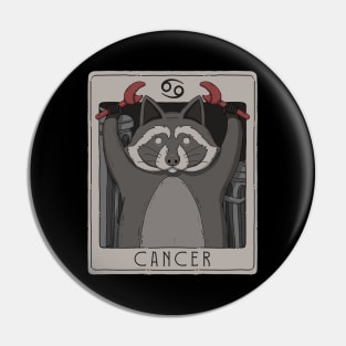 Cancer Zodiac Raccoon Pin