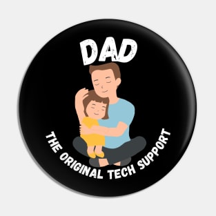 Tech-Savvy Dad: Guiding the Future Generation - Dark Colors - Girls Pin