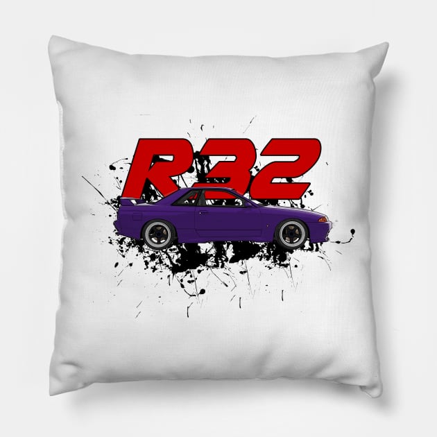 Nissan skyline r32 godzilla Pillow by JDMzone