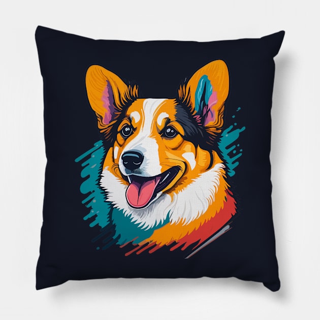 Corgi Portrait Pillow by SpriteGuy95