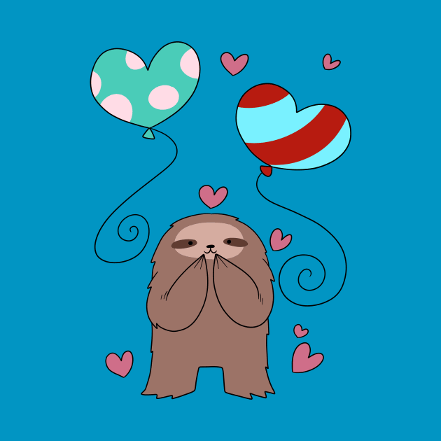 Sloth Loves Balloons by saradaboru