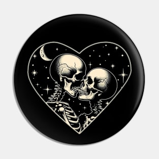 The Lovers Skeleton Lovers Valentine's Day Couple Matching Pin