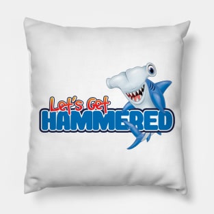 'Let's Get Hammered!' Awesome Shark Gift Pillow