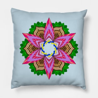 Pink Lotus Mandala Pillow