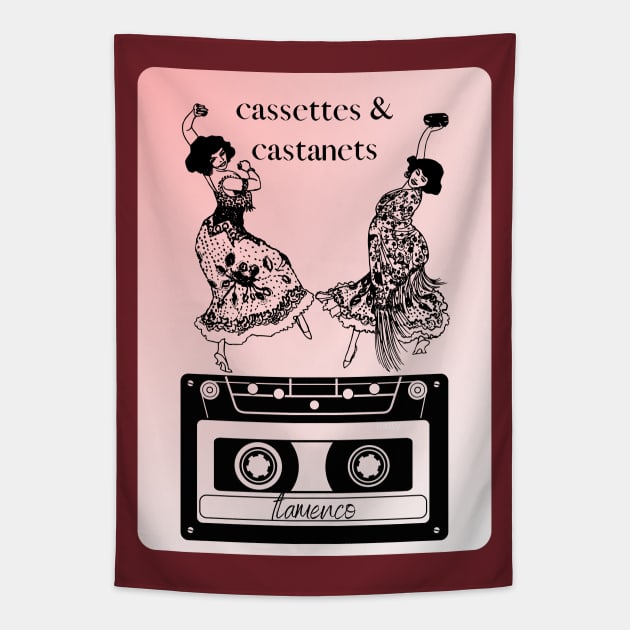 cassettes and castanets-flamenco Tapestry by Rattykins