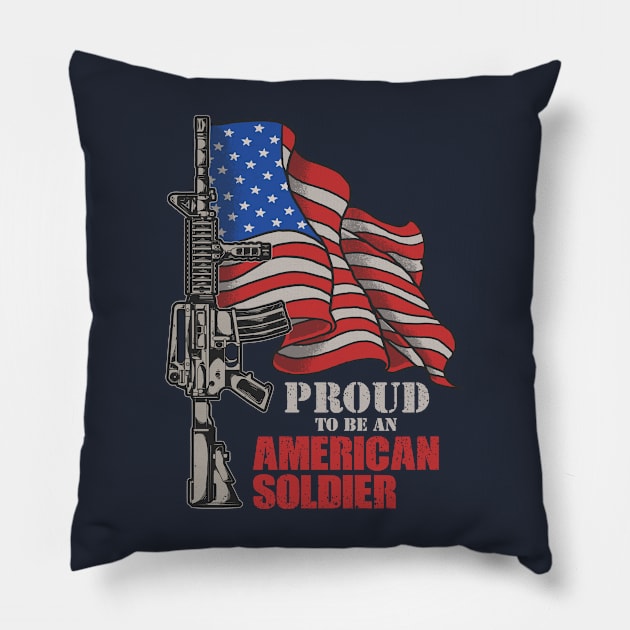 American solider proud Pillow by Mako Design 