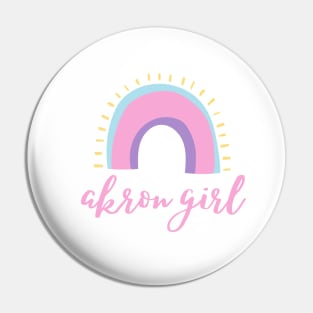 rainbow akron Pin