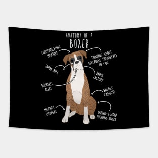 Boxer Dog Brindle Anatomy Tapestry