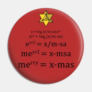 Merry X-mas Tree - Math Equation Christmas Tree Pin