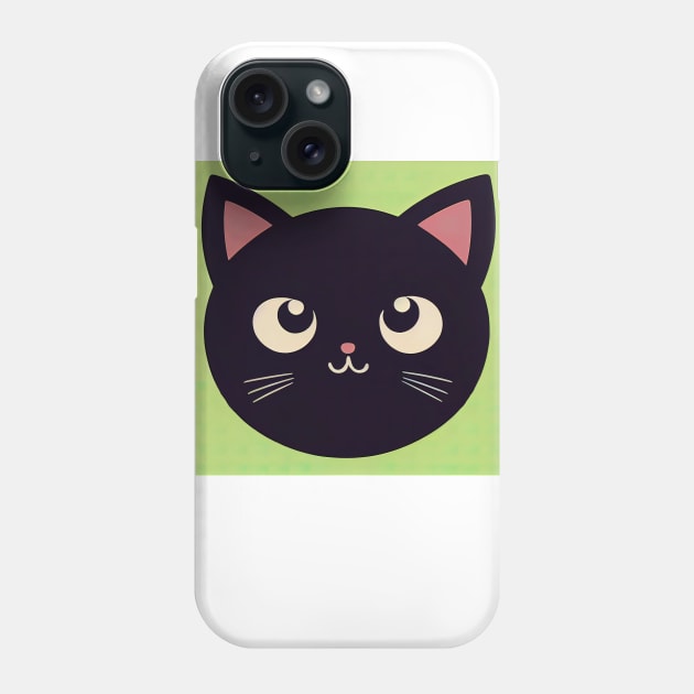 Cartoon cat character icon logo Phone Case by DyeruArt