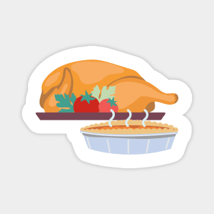 Turkey and Pie Magnet