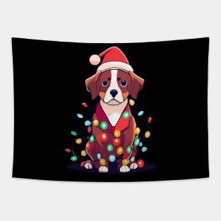 Christmas Tree Dog Tapestry