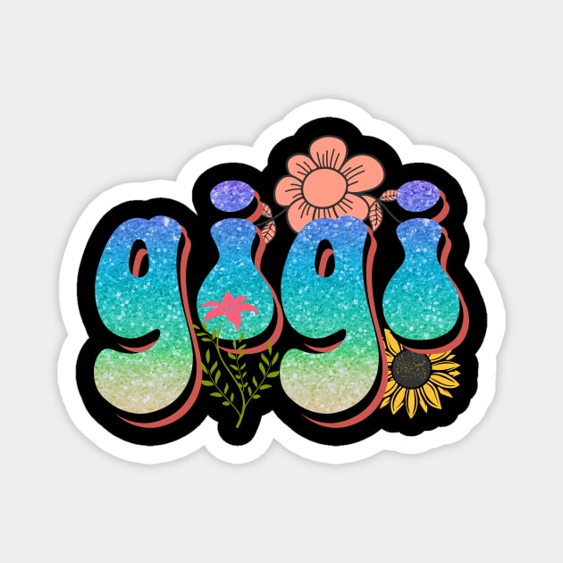 Retro Gigi Floral Gift Magnet by The WYLD Tribe