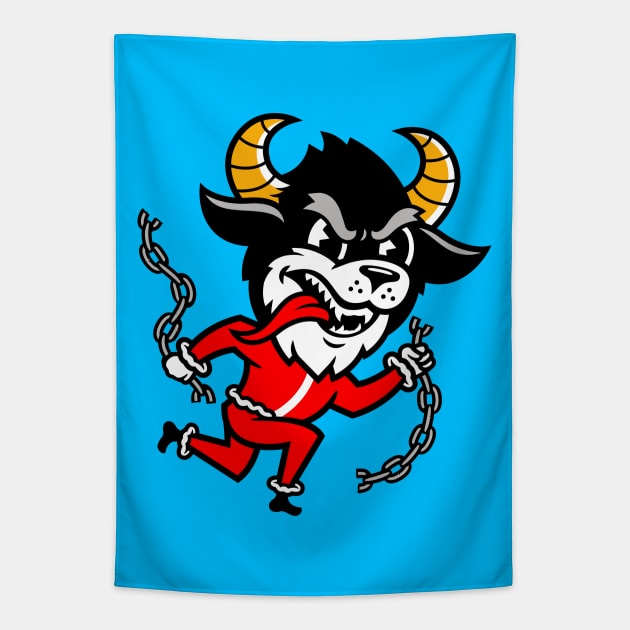 Krampus Mascot Logo Tapestry by CC0hort