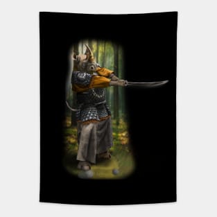 Exclusive Hand Drawn Samurai Rhino | Samurai Collection Item-10 (Rhino) | by Rendigart Studio Tapestry