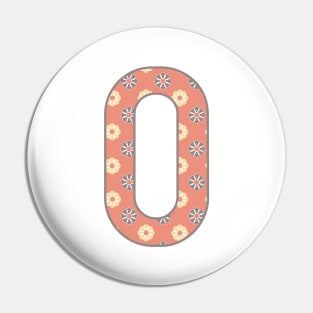 MONOGRAM LETTER O PINK FLORAL TYPOGRAPHY DESIGN Pin