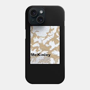 Denali Peaks Panorama: Topographic Art Phone Case