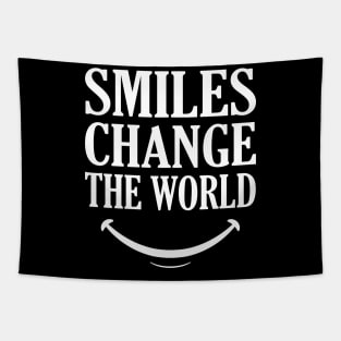 Smile T Shirt Smiles Change The World Teacher T Shirt Happy Tapestry