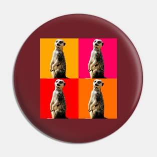 Meerkat Pop Art Pin