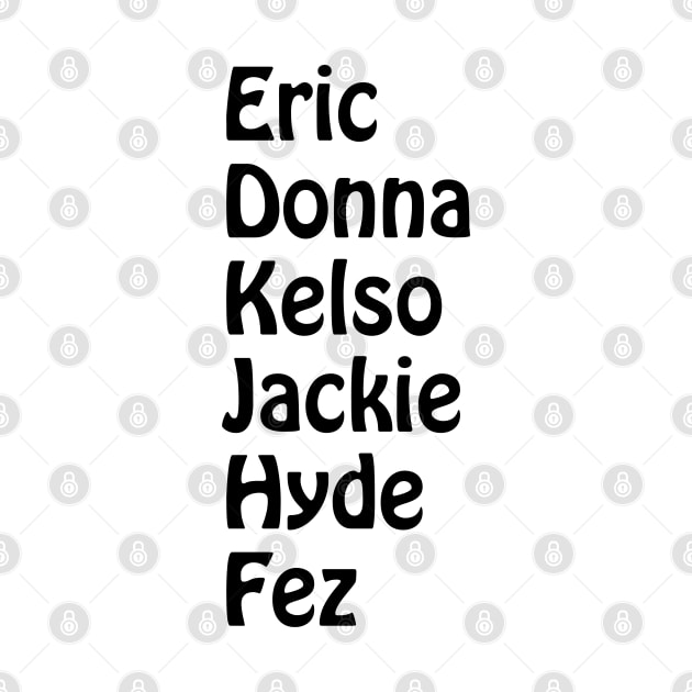 Eric, Donna, Kelso, Jackie, Hyde, Fez by CoolMomBiz