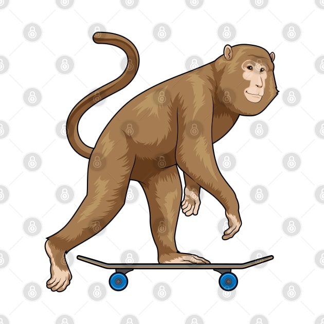 Monkey Skater Skateboard by Markus Schnabel