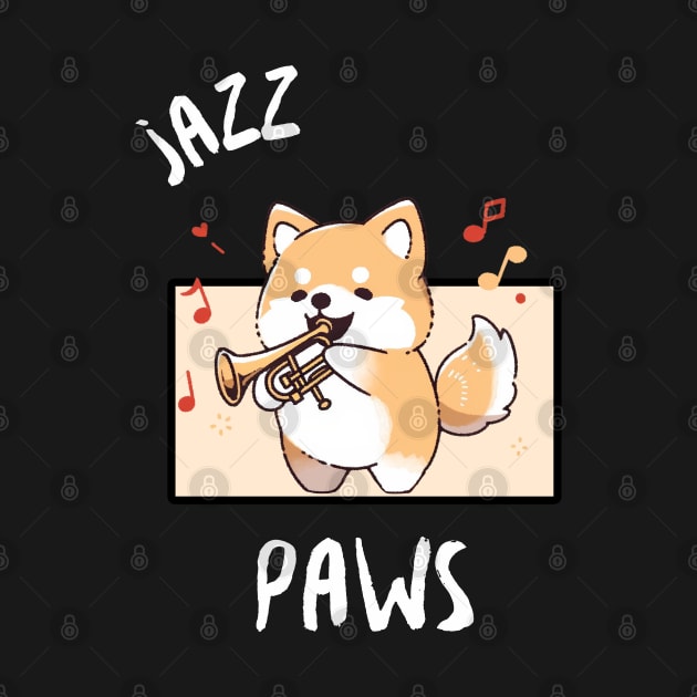 Jazz Paws Shiba Inu Trumpet by Eine Creations