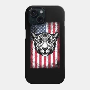 Patriotic Leopard American Flag Phone Case