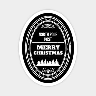 Santa Claus North Pole Post Stamp Merry Christmas Magnet